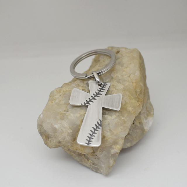 Aluminum Baseball Softball Stitches cross keychain.jpg